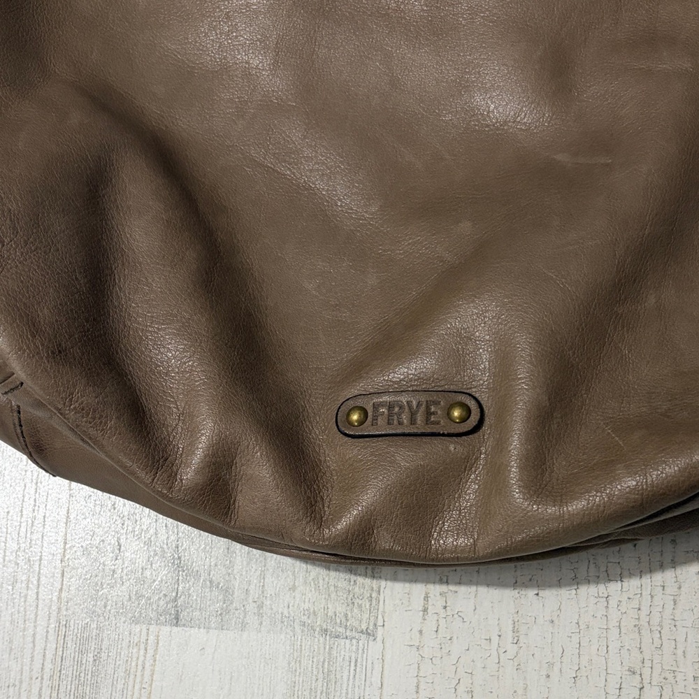 Frye Jennie Taupe Hobo Leather  Bag with Braided Strap - Picture 3 of 16